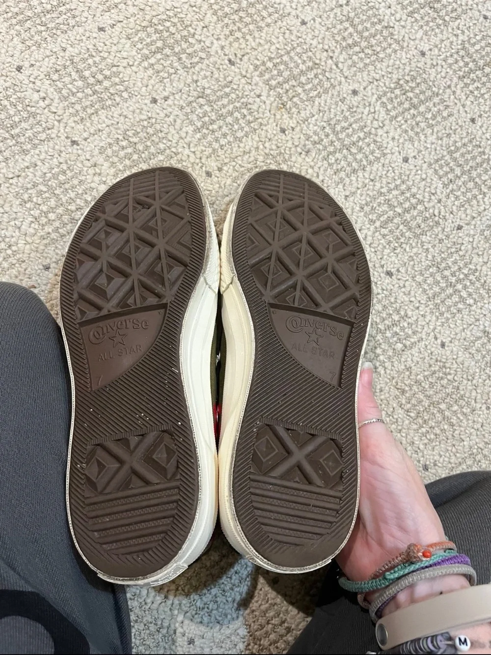 Converse Comme des Garçons Play x Chuck 70 Ні Top Multi Heart Sneakers. - Picture 9 of 10